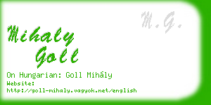 mihaly goll business card