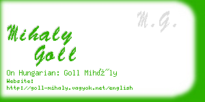 mihaly goll business card